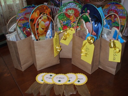Kids prizes for their tournament! - Little gifts and ribbons for kiddie winners!