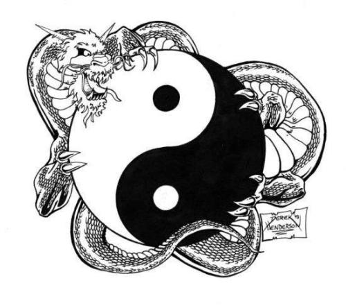 yin yan - cool yin yan in bland and white