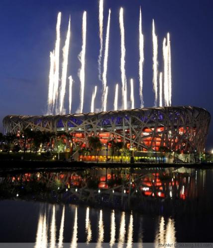 the ceremony of the 29th olympic games -14 - look at the beautiful fireworks,so fantastic .If you love it, please leave your comment.thanks a lot !!