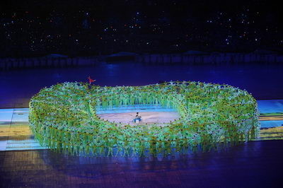 olympic - man-made green bird nest.