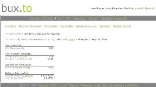 buxto earning - This is my buxto earning after being active for 3 weeks.