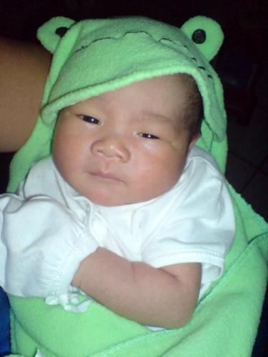 frog prince - This is my niece, 5 days younger than my baby.
