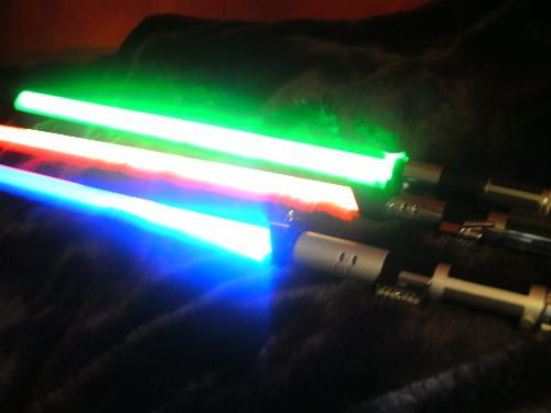 force fx lightsabers - yoda, vader, and construction set models