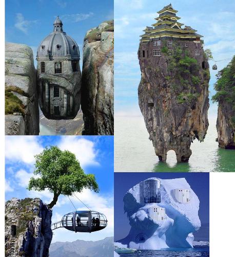 Strange houses - I have see these photos on the net and gather it in one