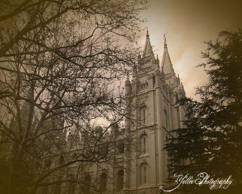 SL Temple - Photograph of the Salt Lake Temple.