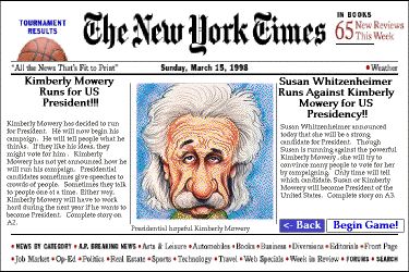 newspaper - The Newyork times newspaper image with the picture of a clown in the front