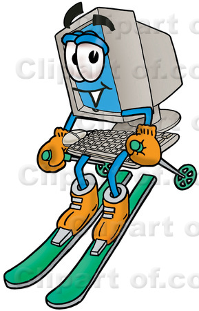 cartoon comp. - cartoon of a computer