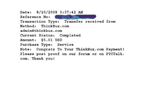 payment proof - payment proof on thinkbux
