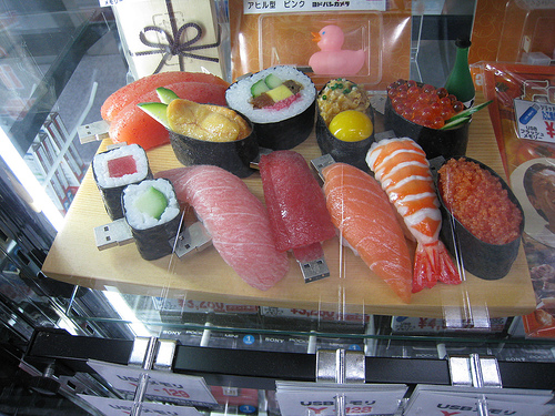flash disks - These are not sushis, these are flash drives.. LOL...