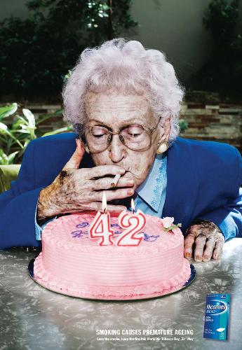 smokers arnt lucky - id hate to look like that when im 40, oh my. lol, enjoy