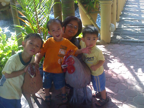 Lola  - My mom with her grandchildren. This photo was taken last december. She has only 3 grandchildren then. Now she has 5 and all boys.