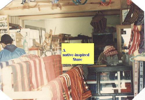 A Kalinga Native Store - The Kalinga native store has colorful 'ginamat' (woven clothing), native gewgaws and g strings for sale.