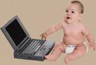 Sitting with my laptop while MyLotting - Baby with laptop