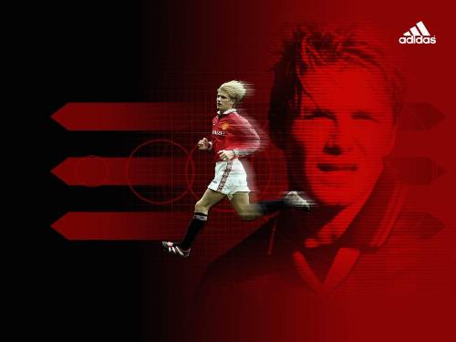 David Beckham  - David Beckham photo with adidas logo