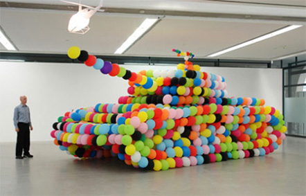 Tank - Fox Tank covered in ballons