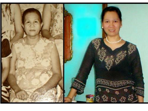 my grandma - is she looked like me? im looking for who i looked like in my family and i found this. does it look like me? hahaha shes dead already, i didnt have the chance to ask her.