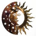 night and day - half moon and half sun