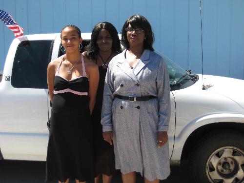 My daughter,mom,and I on daughter's graduation - graduation day