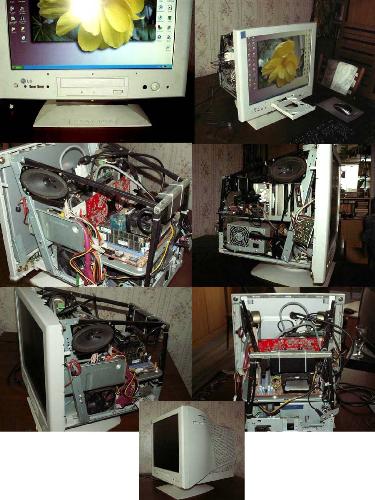 computer in your screen - People are going in some great ideas, here is and idea to use the screen only as a computer, you can put the MotherBoard, CPU, CD drive, power supply etc., just in the screen or the monitor, I think it is a good idea to make this work so we can have a small space for our computer.