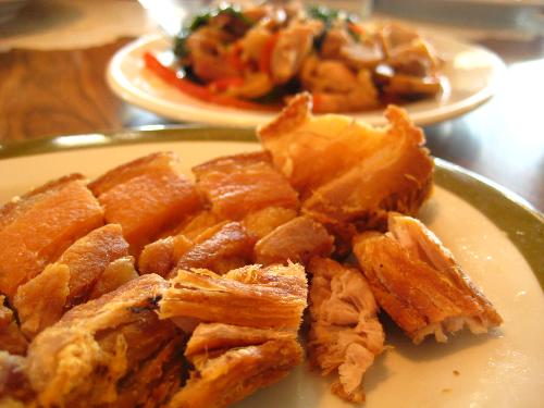 Eating - Pinoy Lechon Kawali