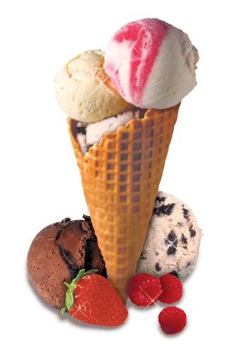 Ice Cream - Delicious Ice cream with strawbery