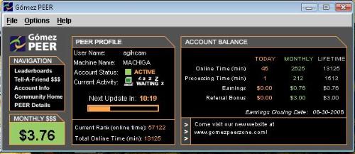 Gomez Earnings - Here is my current Gomez Earnings as of Today.