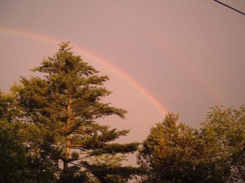 double pot'o gold - This a double rainbow I took in my back yard