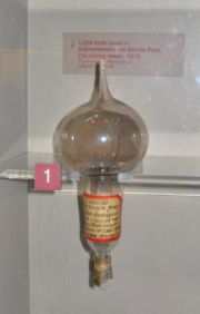 Edison&#039;s First Working Electric Bulb. - The first working electric bulb of Thomas Alva Edison (Ref.wikipedia).