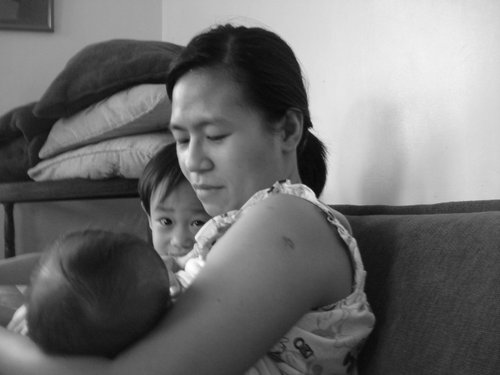 breastfeeding - This is me and my baby in one of the most enjoyable time in our life.