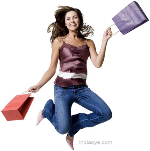 Babe happy doing shopping - Babe looks very happy while shopping