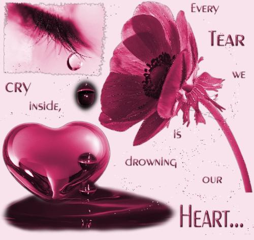 heart - true feelings of lovers....this is hw they feel we somthg bad happends