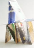 debit/credit cards - photo of a stack of credit/debit cards