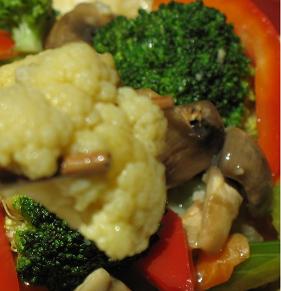 chop suey - mixed vegetables with gravy like sauce