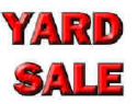 Yard Sale Sign - White and red Yard Sale Sign