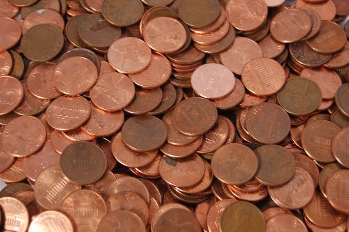 make money - photo of pennies. making money
