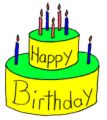 birthday cake - a drawing of a birthday cake