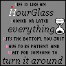 The Hour glass - a picture of an hour glass. Life.Future.