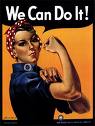 double standards still here - Picture of popular wartime poster with woman dressed in work garb with her arm flexed double standards still here - Picture of popular wartime poster with woman dressed in work garb with her arm flexed