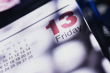 Friday the 13th - Photo of calender showing Friday the 13th