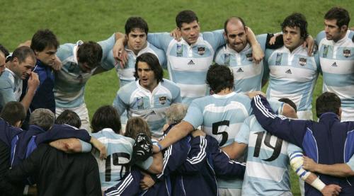 Rugby - Agustin Pichot, charla de capitan luego del partido inaugural del Mundial Francia 2007