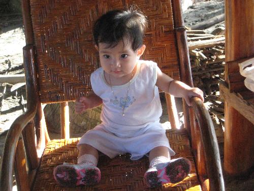 daughter Aejin - this was taken during our rest time in the cottage near our beach