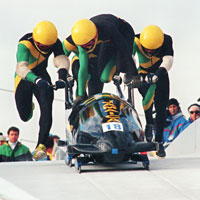 the jamican team try to get their sled back! - jf i[s an [a [a a[jrg hgzurh