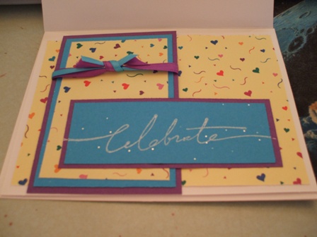 Birthday card I hand stamped - Bright little birthday greeting