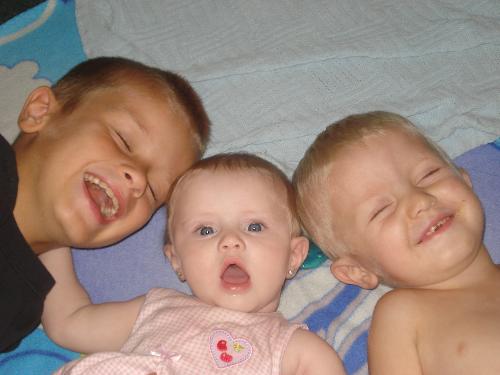 All of my kids Joey(8), Sierra(5months) and Justin - All of my kids! I love them!
