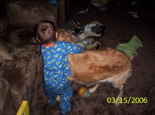 Big Dog Hug - Blaze giving Sable a hug... aww! :o)