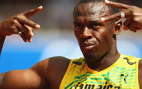 usain bolt - usain bolt getting ready for the race