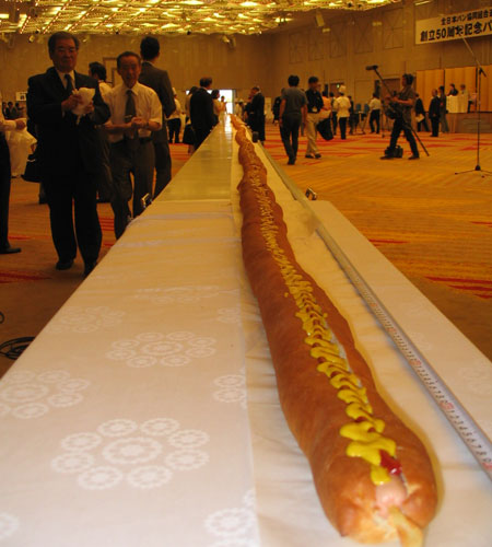 World's Largest Hotdog - World's Largest Hotdog a photo in japan