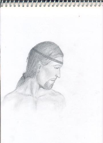 Beowulf - pencil sketch of Beowulf