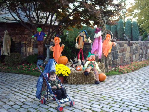 Halloween fun - The kids trick-or-treating on Halloween.