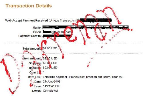 thinkbux1 - first payment from thinkbux